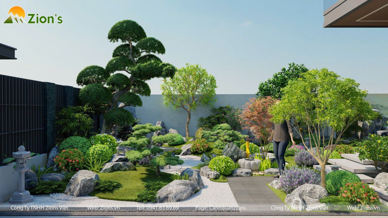 thiết kế sân vườn nhật bản - zion's landscape